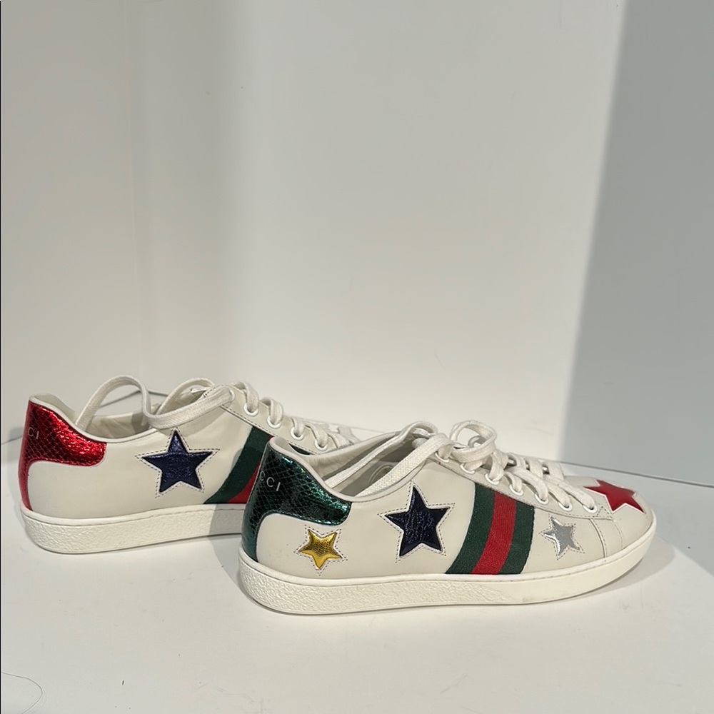 Gucci Calfskin Embroidered Sneakers - Picture 6 of 6